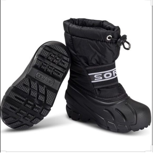 Sorel Other - Sorel Cub Winter Insulated Rubber Sole Black Snow Boots Y7 W8.5